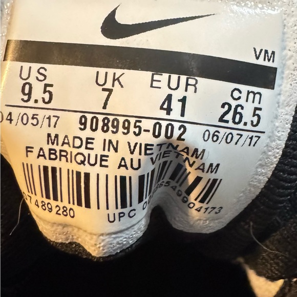 Nike Flex Contact Women’s Black/White Oreo Knit Sneakers Size 9.5 - Picture 8 of 10